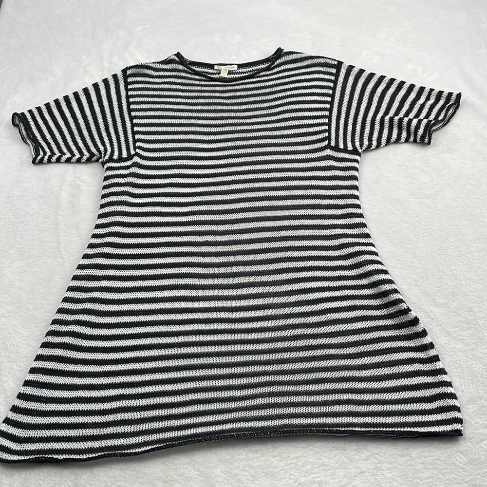 Eileen Fisher S‎ 100% Organic Linen Open Knit Coastal Tunic  Top Coverup